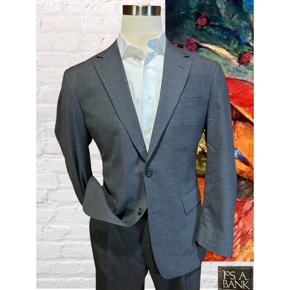 Jos. A. Bank Other - Jos A Bank 42R Quality Charcoal Gray Nailhead Blazer Sport Suit Jacket